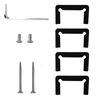 Polished Chrome Geneva 544 Series Wall Mount Offset Back Plate Hinge