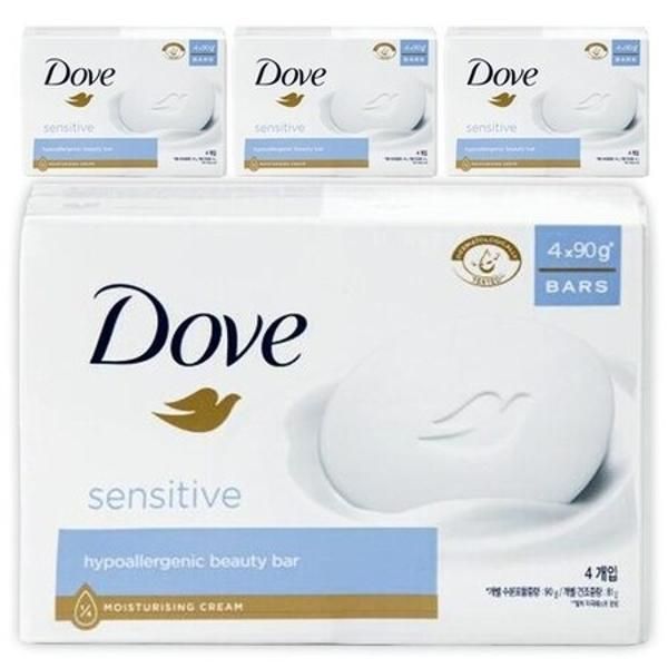 Dove Sensitive Beauty Bar Soap 90g x 4