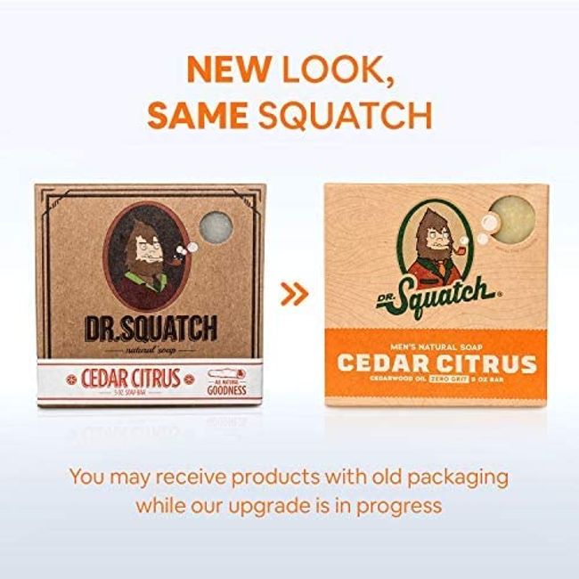 Dr. Squatch All Natural Bar Soap for Men, 3 Bar Variety Pack, Pine Tar,  Cedar Citrus and Alpine Sage