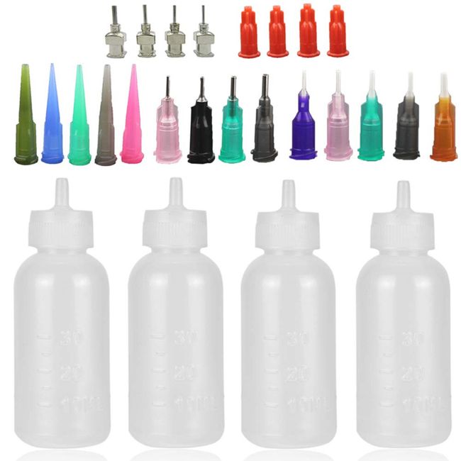 Jagua Henna Applicator Bottles Kit for Tattoo Body Paint,Multi Purpose Precision