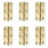 6Pcs Door Hinges,Heavy Duty Brass Folding Hinges for Gate,Window,Drawer 2.5inch Brass