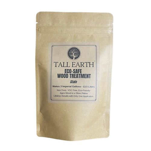 Tall Earth Eco-Safe Wood Treatment, Non-Toxic Stain, Silver Gray Patina, 3 Gallon Mix