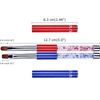 Oval & Flat UV Gel Nail Brush Set Rhinestone Handle Professional Nail Art Tools (Multi-colored)