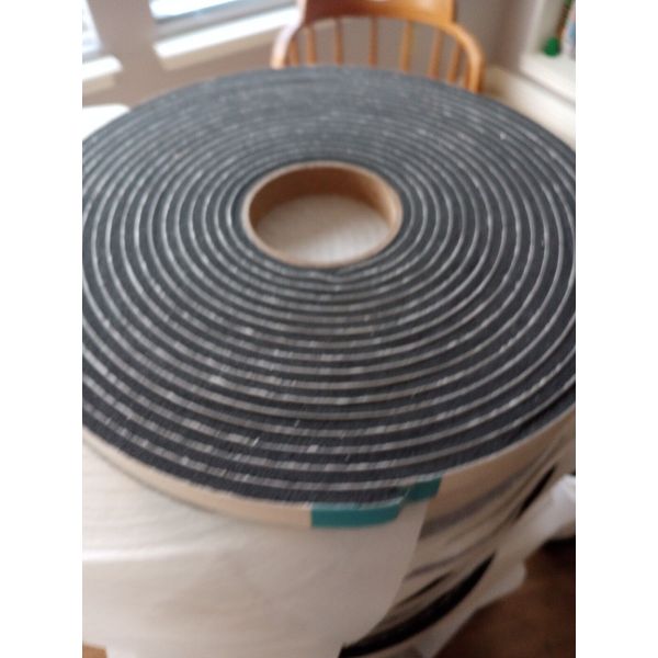 Rubber Foam Weather Stripping Tape 3/4"x1/4"x35'  Self Adhesive