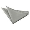 DQT Plain Solid Check Formal Casual Wedding Handkerchief Pocket Square Hanky Silver