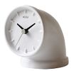 Core Plus Ceramic Table Clock, Plummer, Porcelain White, white
