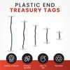 Pack of 1000 76mm Plastic End Treasury Tags