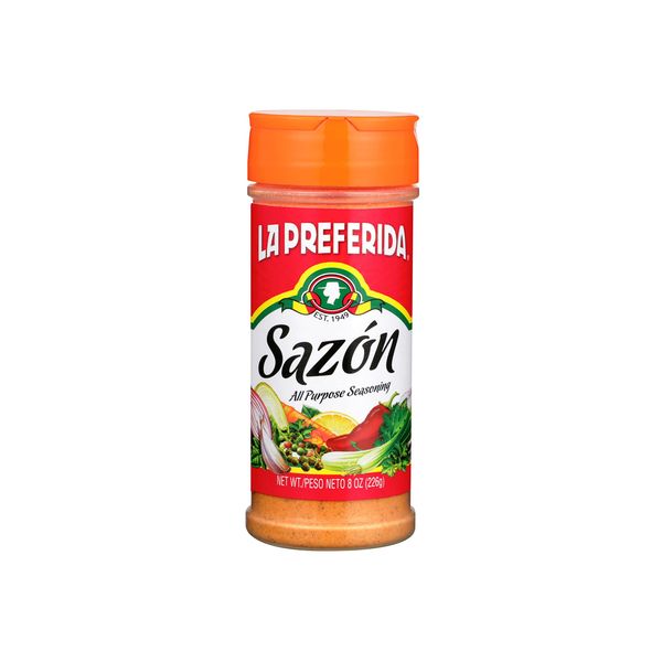 La Preferida Sazón Seasoning - All-Purpose Mexican Spice Blend, Vegan, Bold Flavor of Paprika, Garlic and Onion, One-Step Seasoning for a Fool-Proof Meal, 8 oz (Pack of 3)