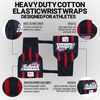 Schiek Sports Wrist Wraps Cotton Elastic Maximum Support Sports Accessory 12 inches Black