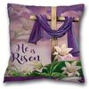 Easter "He is Risen" Decorative Throw Pillow Cover 18 x 18 inches