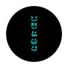 Turquoise Stack Grunge Monster Smile Faces Turquoise Graphic PopSockets Adhesive PopGrip
