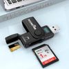 USB SD Card Reader,2 in 1 USB 3.0 Memory Card Reader for SD SDXC SDHC MMC RS-MMC TF Micro SDXC Micro SDHC UHS-I 5Gbps Fast Reader/Writer 2 Cards Simultaneously,SD Card Reader Adapter for Mac/Win/Linux
