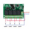 Long Range DC 4-Channel 443MHz Wireless RF Remote Control Relay Switch
