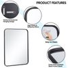22" x 30" Black Wall Mirror for Bathroom Rectangular Vanity Mirror w/Metal Frame
