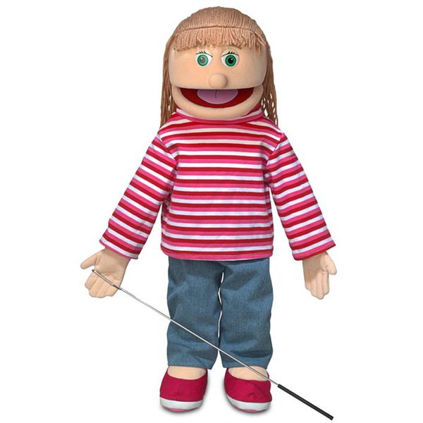 25" Emily, Peach Girl, Full Body, Ventriloquist Style Puppet
