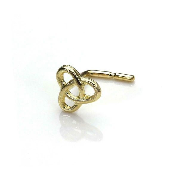 jewellerybox 9ct Gold Celtic Knot L Shaped Nose Stud/Studs/Pin/Irish/Piercing