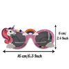 Pohotobooth Props Ltd Pink Glitter Unicorn Rainbow Sunglasses