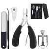 INSGB Precision Toenail Clippers for Thick or Ingrown Toenails - Thick Toenails (5 Pcs Set with Nail Correction Tool in Gift Box)