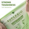 SUPERBIO 13 Gallon Handle Tie Compostable Food Waste Bags, 30 Count, 2 Pack, ASTM D6400, BPI and OK compost INDUSTRIAL, 49.2L, 0.87 Mil