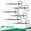 6 IRIS SCISSORS 4.5" STAINLESS STEEL STRAIGHT TIP SURGICAL DENTAL INSTRUMENTS