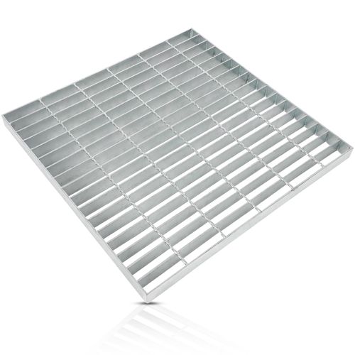 Galvanized Steel Drain Grate, 23.6"x23.6" Outdoor Durable Heavy Duty Water Drain Cover, B125 Class Corrosion Resistant Drainage Grate for Concrete Floor, Sewer, Driveway, Efficient Drainage