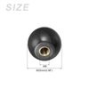 METALLIXITY Threaded Ball Knobs (25mm/0.98") 12Pcs, Plastic Ball Lever Knob with M6 Female Thread Brass Insert - for Machine Handle Tool Replacement, Black
