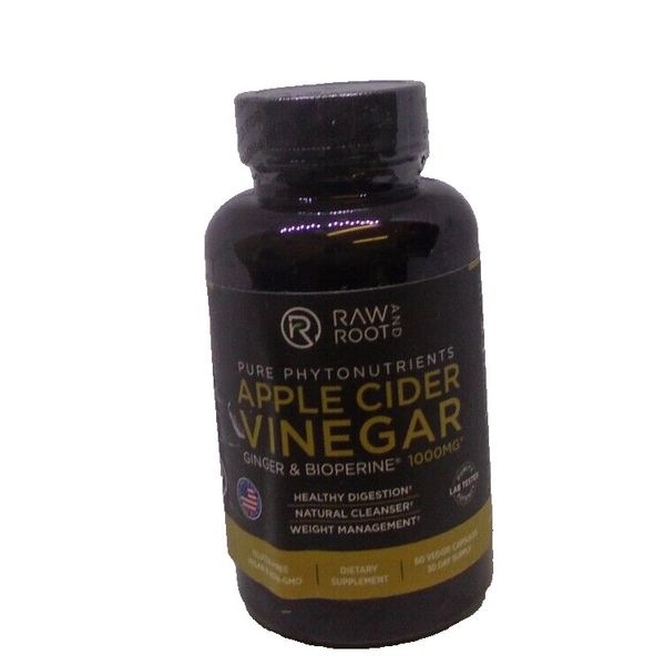 APPLE CIDER VINEGAR Natural Detoxifier NATURAL ENERGY 60 Veggie Caps