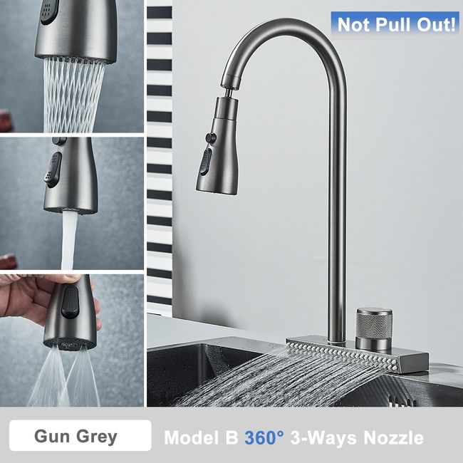 XOXO Kitchen Faucet Pull Out Cold and Hot Brushed Nickel Torneira Rotate  Swivel 2-Function Water Outlet Mixer Tap 1343A-S 1343A-C, 1343A-H, 1343A-S  47,372.84 Smart Device