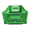 Foldable Plastic Collapsible Crate, Stackable Storage Crate