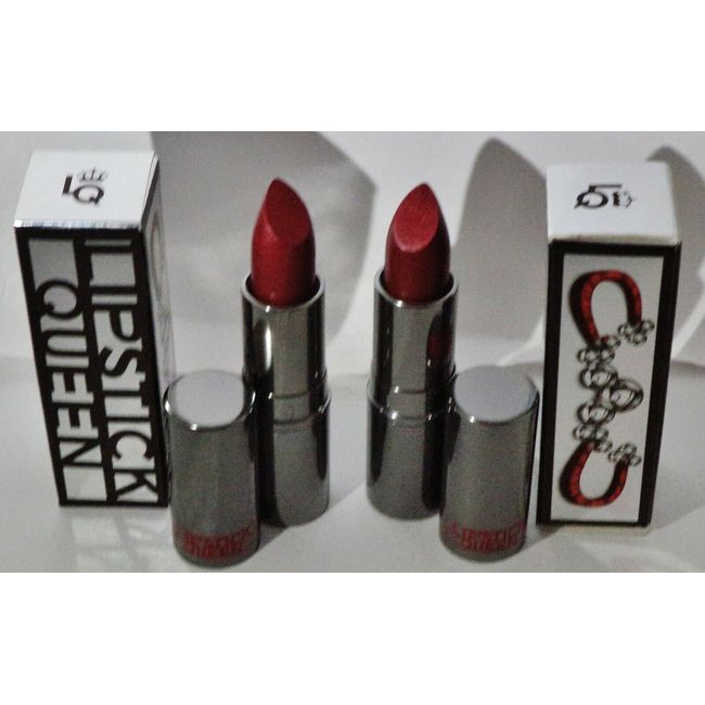 2 LIPSTICK QUEEN The Metals Lipstick NOIRE METAL Full Size New In Boxs