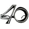Black ‘40’ Birthday Shaped Diamante Sunglasses