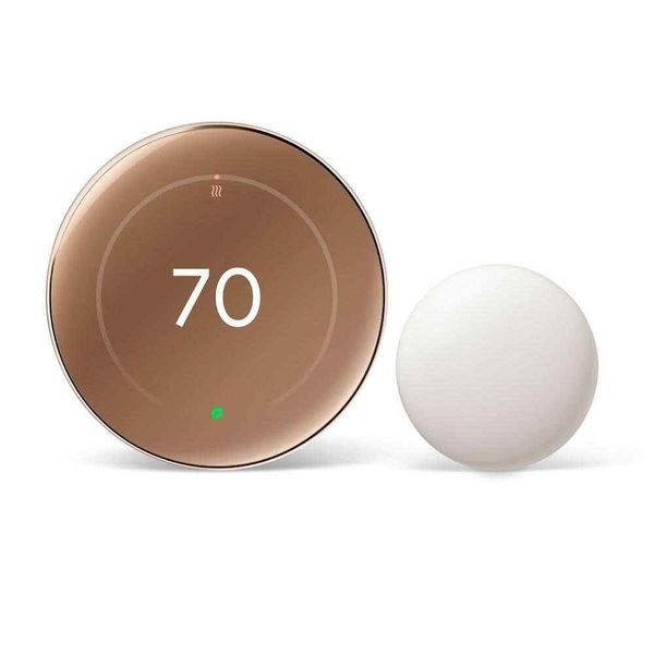 Nest Learning Thermostat(4th Gen)w/Nest Temperature Sensor(2nd Gen)-Polished Gol