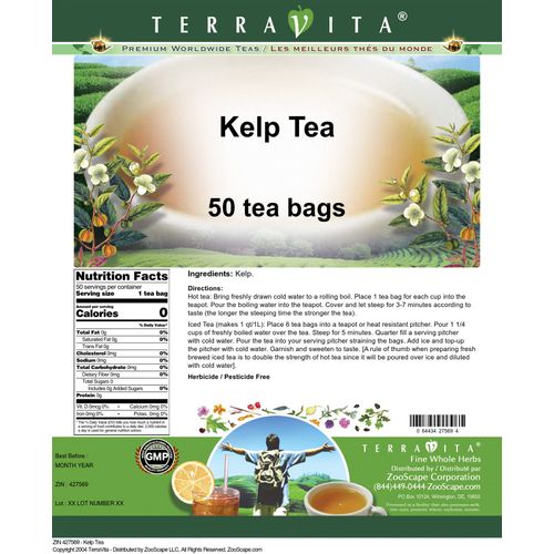 Kelp Tea (50 tea bags, ZIN: 427569)