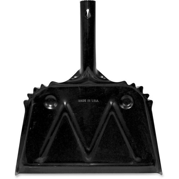 Impact 4212 Black Metal Dust Pan, 12" Width x 14" Height
