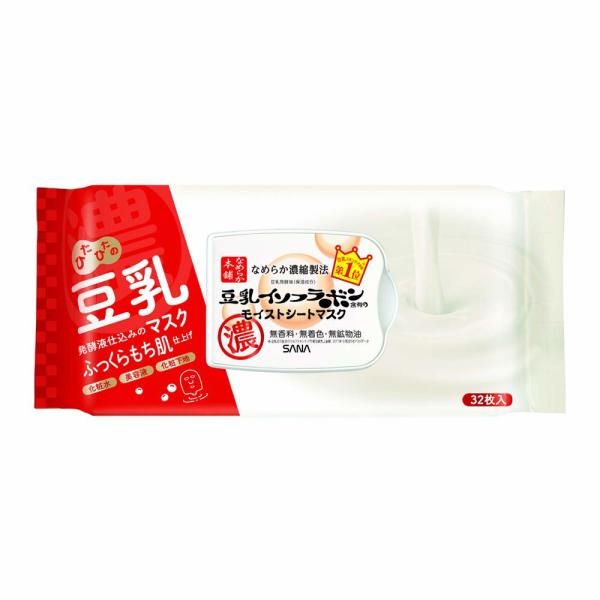 Nameraka Honpo Moist Sheet Mask N 32 Pieces Soymilk Isoflavone Moisturizing Large Capacity