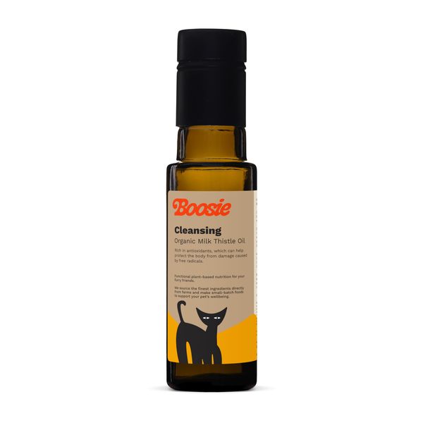 Boosie Organic Milk Thistle Oil for Dogs and Cats 100ml - Supports Liver Function and Immune System - Antioxidant - Rich in Vitamin E - 100% Natural without Additives or Preservatives - Pet Nutrition