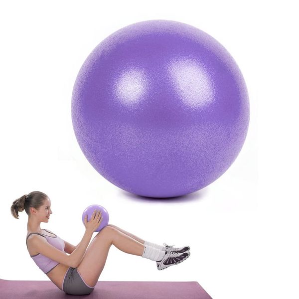 TSLRSA Gymnastikball Kleiner Pilates-Ball 25cm Yoga Ball Baby Soft und Rutschfester Gymnastikball mit Pumpe Ball fitnessball klein für Yoga Zuhause Büro Sitzball,ball,gymnastikball klein（Violett）