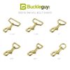 3001A Natural Brass, Swivel Bolt Snap, Solid Brass-LL, 5/8"