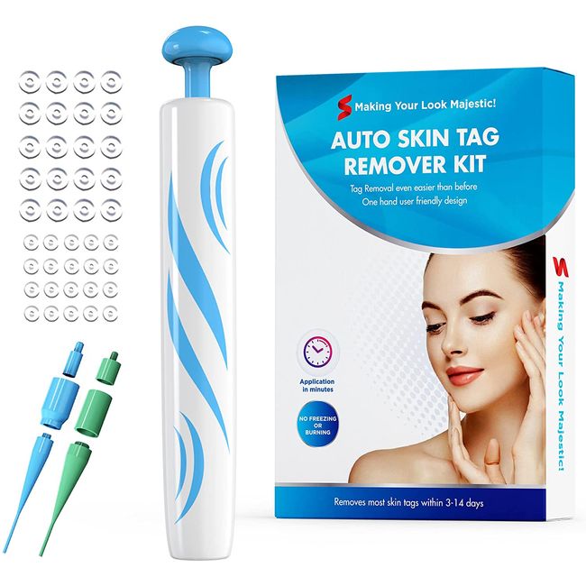 Natural Vine Skin Tag Remover Device Kits, for 2-8mm Tags, for All Body Parts, Easy to Use, Safe and Painless, Upgraded Design for User Experience