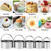 Pastry Cutter Set, 5-Piece Baking Tools with Dough Scraper & Silicone Mat