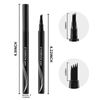 Boobeen Waterproof Eyebrow Pen - Micro Tip Pencil, Liquid Fork Tip, Creates Natural 3D Eyebrows, Long Lasting