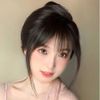 Bangs Wig, Partial Wig, Crown Wig, Women's, Natural, Thin, Fluffy, For Everyday Use (Dark Brown)