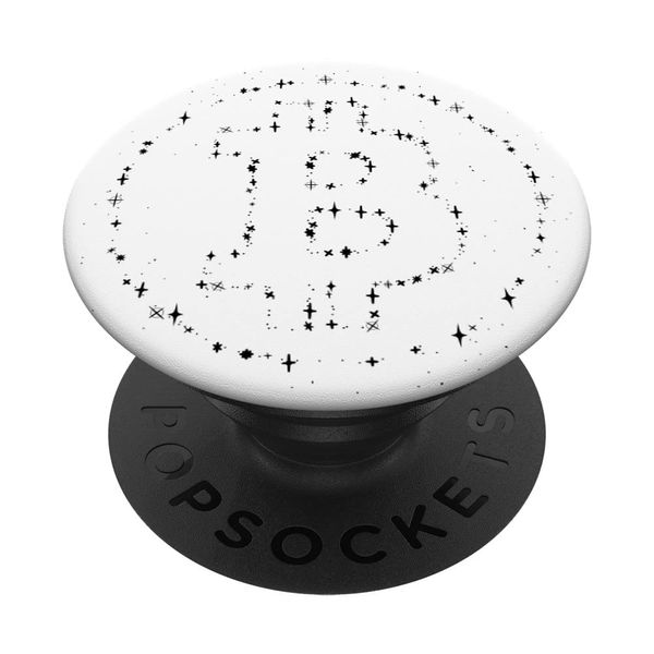 Bitcoin Crypto Coins Art Design Stars PopSockets Swappable PopGrip