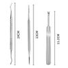 Nail Scraper, Nail Filing, Sweetskin Cutter, Set of 3, Stainless Steel, Nail Lifter, Cuticle Cutter, Sweetskin Treatment, Foot Claws & Claws Care, Case Included