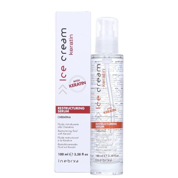 Inebrya Ice Cream Restructuring Serum with Keratin 3.38 Oz