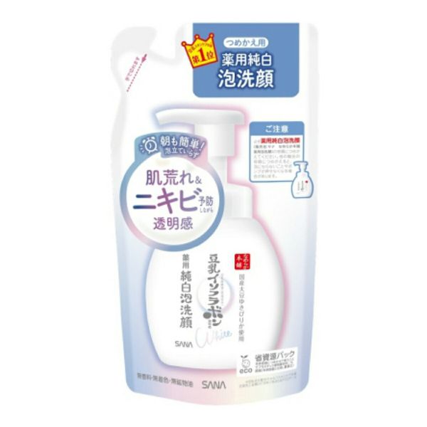 Reiwa - First come, first served sale Tokiwa Yakuhin Sana Nameraka Honpo Soy Milk Isoflavone Medicated Foam Facial Cleanser Refill 180ml