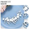 Edary Bride Wedding Hair Vine Silver Flower Headband Headpiece Wedding Crystal Hair Piece Bridal Rhinestone Hair Accessories for Women and Girls