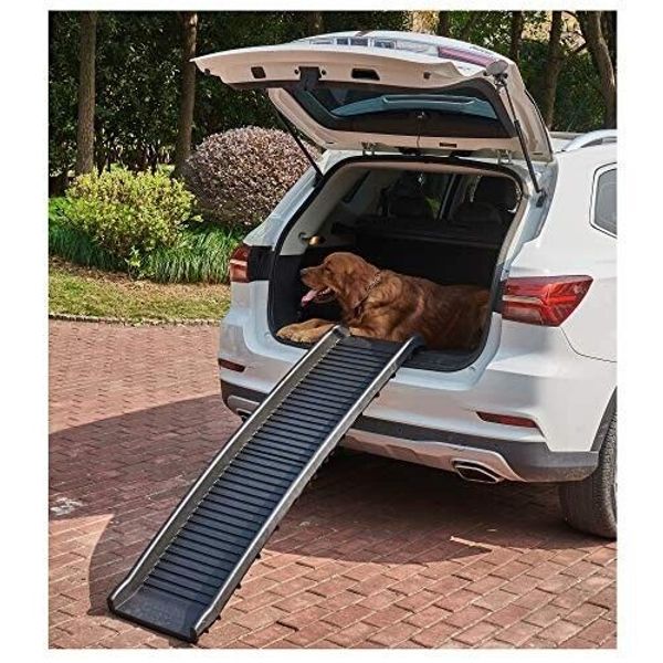 Foldable Ramps, Portable Pet Ramp with Non-slip Foot Pads, Easy-Fold Lightweight