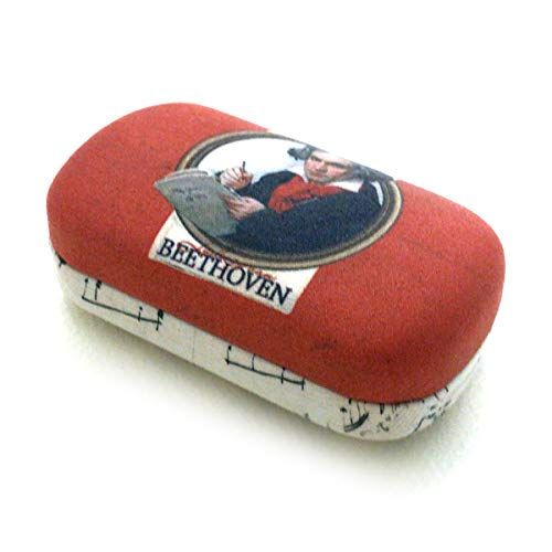 Beethoven "Sheet Music" Lipstick Case with Mirror Mirror Art Illustration Painter Musician Makeup Makeup Supplies