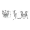 LAMP WB-6210059 Plastic Hook, Single, Polypropylene (PP), Black